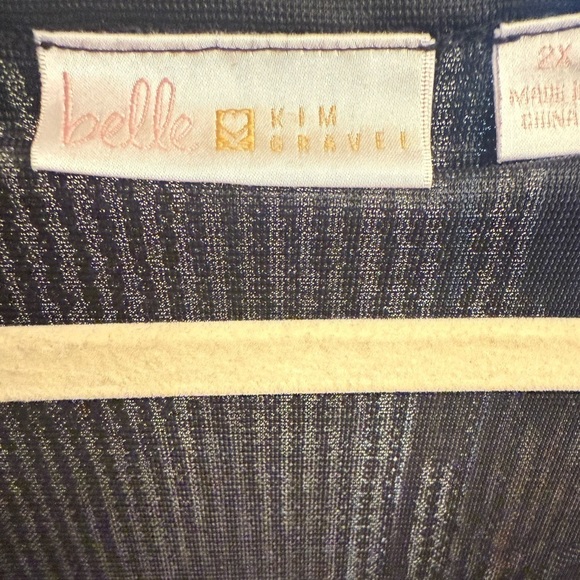 Belle by Kim Gravel Glam sequin tie knot blouse Neck 2X NWOT Whimsigoth Stevie - Picture 6 of 9